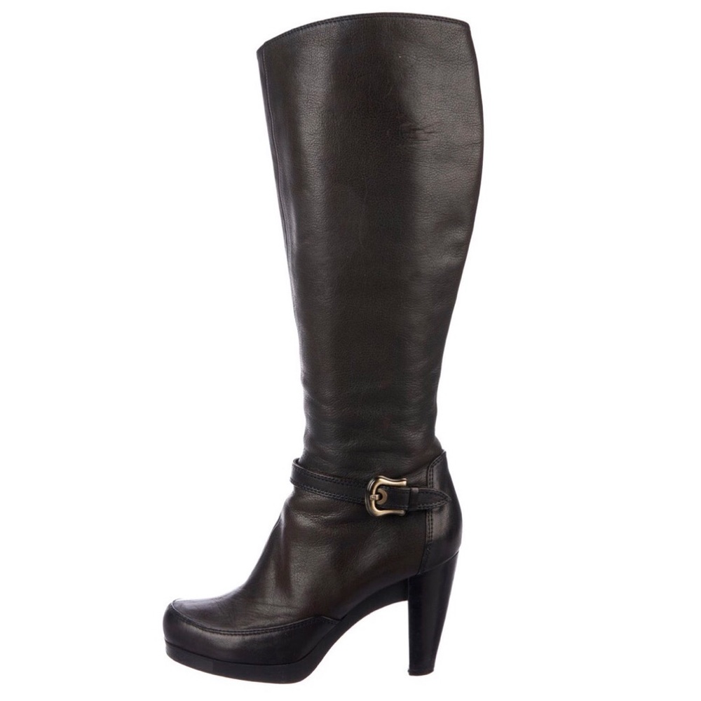 Fendi Leather Mid-Calf Boots